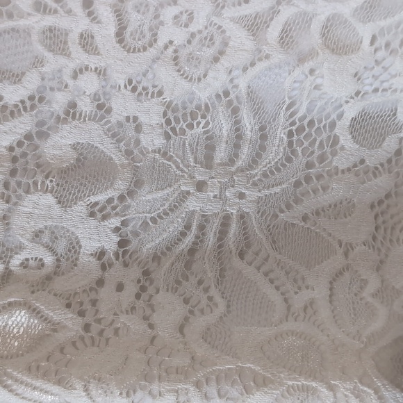 NWT Women's Size 2X Kiyonna Bridal White Bella  Lace Lined Dress - Picture 9 of 14